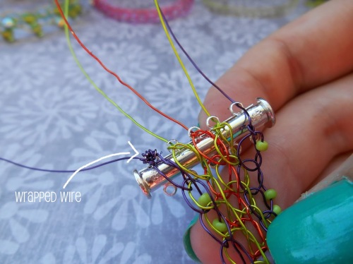 adding clasp to wire crochet